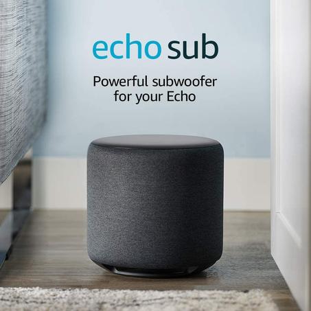 Echo Sub - مضخم صوت قوي لجهاز Echo - يتطلب جهاز Echo متوافق
