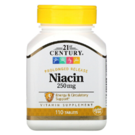 21st Century - Niacine Libération prolongée 250 mg - 110 comprimés