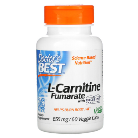Doctor's Best - Fumarate de L-carnitine avec carnitines Biosint 855 mg - 60 capsules végétariennes