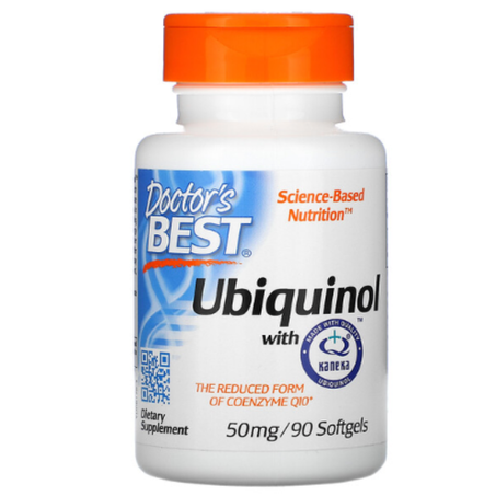 Doctor's Best - Ubiquinol avec Kaneka, 50 mg - 90 capsules à enveloppe molle
