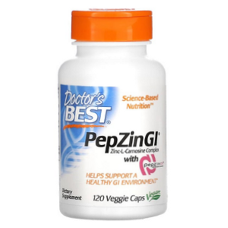 Doctor's Best - PepZin GI - Complexe zinc-L-carnosine 120 capsules végétariennes