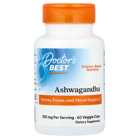 Doctor's Best - Ashwagandha avec Sensoril 125 mg - 60 capsules végétariennes