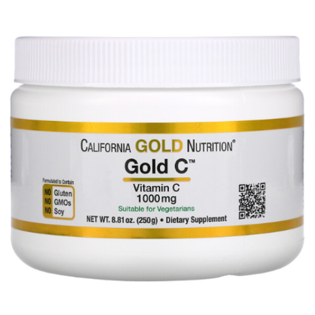 California Gold Nutrition - Poudre Gold C - Vitamine C 1000 mg - 250 g