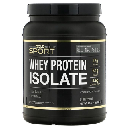 California Gold Nutrition - SPORT - Isolat de protéines de lactosérum 454 g