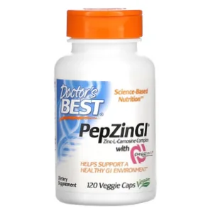 Doctor's Best - PepZin GI - Complexe zinc-L-carnosine 120 capsules ...