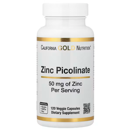 California Gold Nutrition - Picolinate de zinc 50 mg