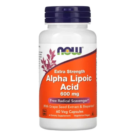 NOW Foods - Acide alpha-lipoïque Extrapuissant 600 mg - 60 capsules végétales