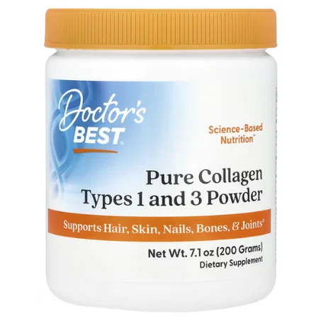 Doctor's Best - Collagène pur Poudre de types 1 et 3 - 200 g