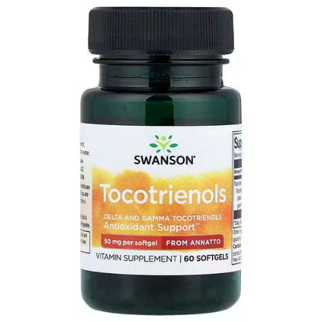 Swanson - Tocotriénols issus de rocou 50 mg - 60 capsules à enveloppe molle
