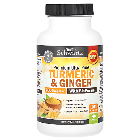 BioSchwartz - Curcuma gingembre et BioPerine 2000 mg - 160 capsules végétariennes