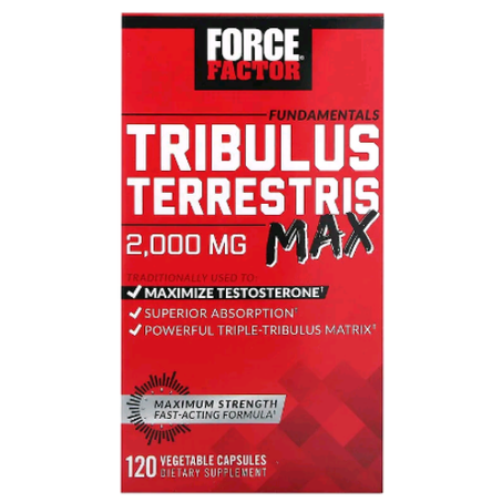 Force Factor - Fundamentals - Tribule terrestre “Max” 2000 mg - 120 capsules végétales (500 mg pièce)