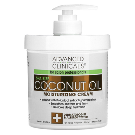 Advanced Clinicals - Crème hydratante à l'huile de noix de coco 454 g