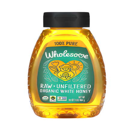 Wholesome Sweeteners, Bio, miel blanc non filtré brut, 454 g