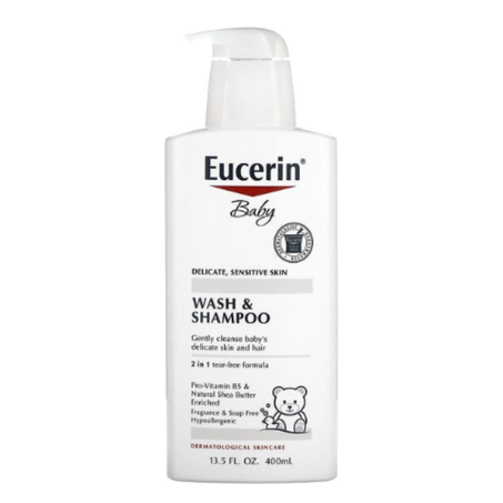 Eucerin - Bébé - Nettoyant et shampooing Sans parfum - 400 ml
