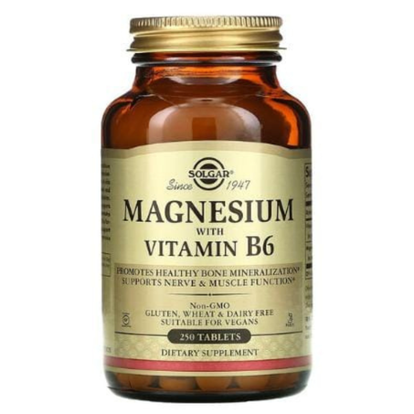 Solgar - Magnésium avec vitamine B6 - 250 comprimés