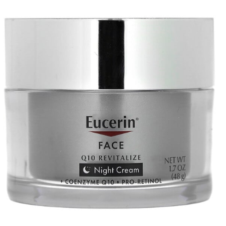 Eucerin - Visage, Q10 Revitalize, Crème de nuit, Sans parfum, 48 g