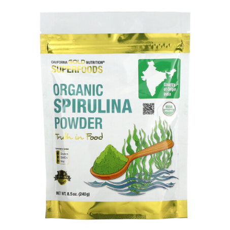 California Gold Nutrition - Spiruline biologique en poudre 240 g