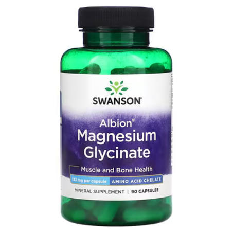 Swanson - Albion - Glycinate de magnésium, 133 mg, 90 capsules