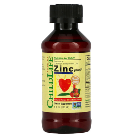 ChildLife - Essentials - Zinc Plus 118 ml - Mangue et fraise naturelle