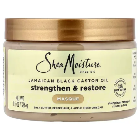 SheaMoisture - Masque de soin fortifiant et reconstituant - Huile de ricin noire jamaïcaine 340 g