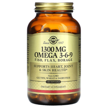 Solgar - Oméga 3-6-9 1300 mg - 120 capsules à enveloppe molle