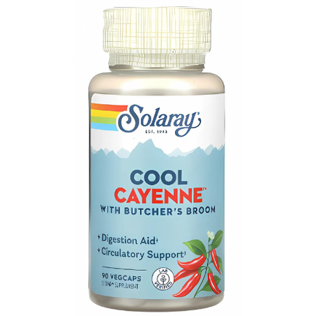 Solaray - Piment de Cayenne frais au genêt - 90 capsules végétariennes