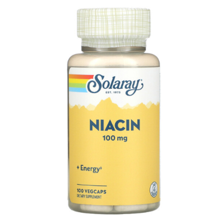 Solaray - Niacine 100 mg - 100 capsules végétales