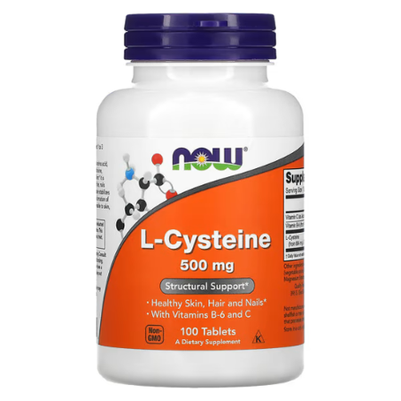 NOW Foods - L-cystéine, 500 mg - 100 comprimés - Acides aminés
