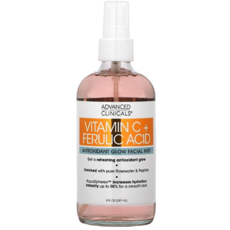 Advanced Clinicals - Vitamine C + Acide férulique - Brume éclat antioxydante pour le visage 237 ml