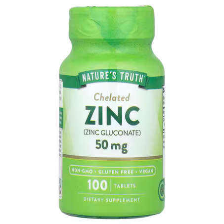 Nature's Truth - Zinc chélaté, 50 mg - 100 comprimés
