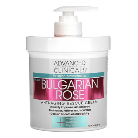 Advanced Clinicals - Crème de secours anti-âge - Rose bulgare - 454 g