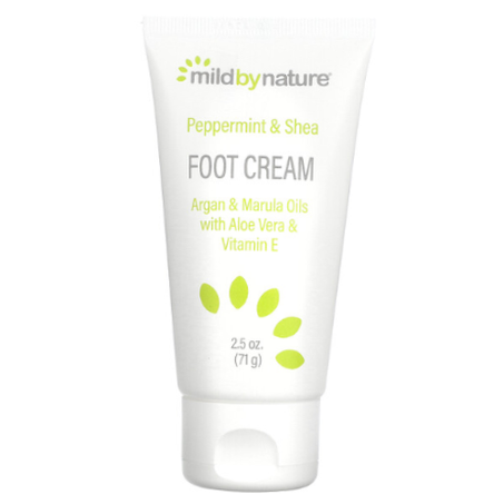 Mild By Nature - Crème pour les pieds à la menthe poivrée et au karité enrichie en huiles d'argan et de marula - 71 g