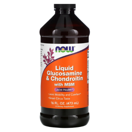 NOW Foods - Glucosamine et chondroïtine liquides avec MSM - 473 ml