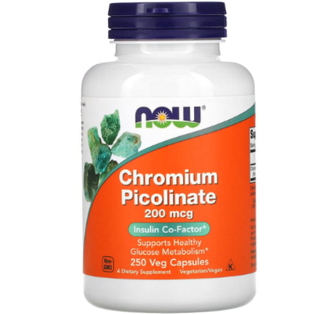 NOW Foods - Picolinate de chrome 200 µg - 250 capsules végétales
