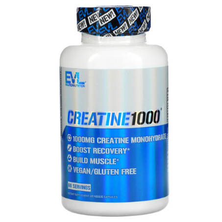 EVLution Nutrition - Creatine1000 500 mg - 120 capsules végétales