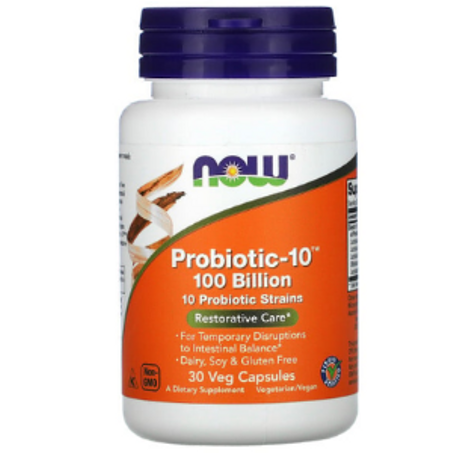 NOW Foods - Probiotic-10 - Restorative Care - 100 milliards - 30 capsules végétales