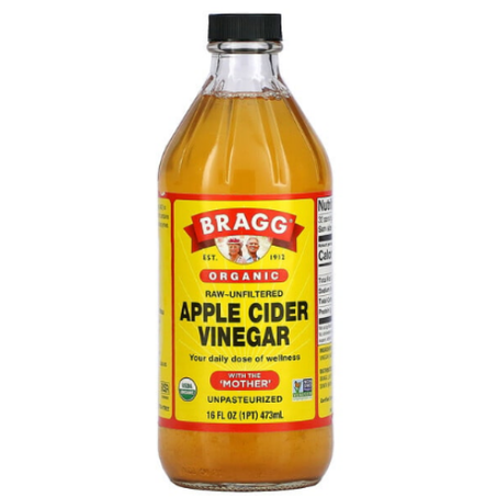 Bragg - Vinaigre de cidre de pomme biologique avec la « mère » crue non filtrée - 473 ml