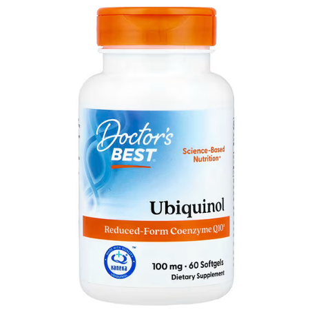 Doctor's Best - Ubiquinol avec Kaneka, 100 mg - 60 capsules à enveloppe molle