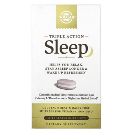 Solgar - Sommeil Triple action - 30 comprimés à trois couches