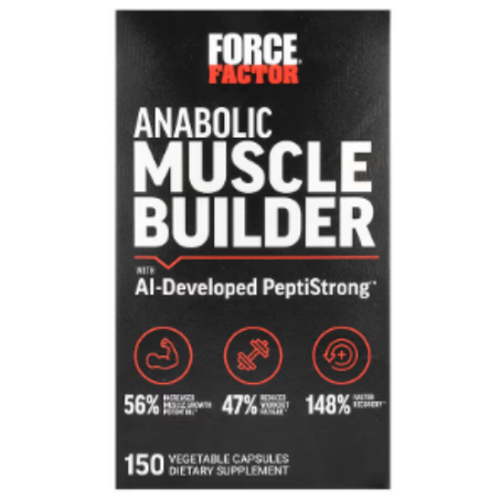 Force Factor - Développement musculaire anabolique avec PeptiStrong développé par AI - 150 capsules végétales