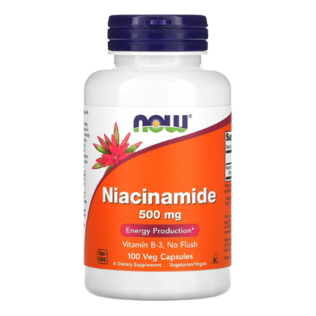 NOW Foods - Niacinamide 500 mg - 100 capsules végétariennes