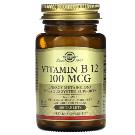 Solgar - Vitamine B12 100 μg - 100 comprimés