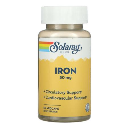 Solaray - Fer 50 mg - 60 VegCaps