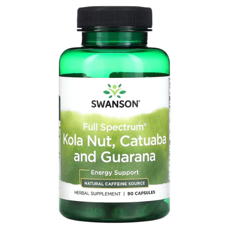 Swanson - Noix de kola à spectre complet, catuaba et guarana - 90 capsules