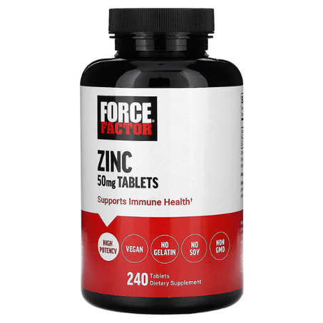 Force Factor - Zinc 50 mg - 240 comprimés