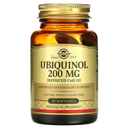 Solgar - Ubiquinol (CoQ10 sous sa forme réduite), 200 mg - 30 capsules à enveloppe molle