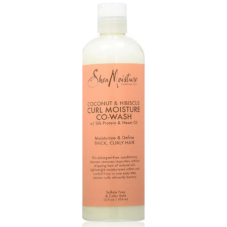 SheaMoisture -  Co-Wash pour hydrater les boucles - Noix de coco et hibiscus - 354 ml