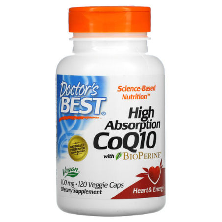 Doctor's Best - CoQ10 à haute absorption à la BioPerine 100 mg - 120 capsules végétariennes