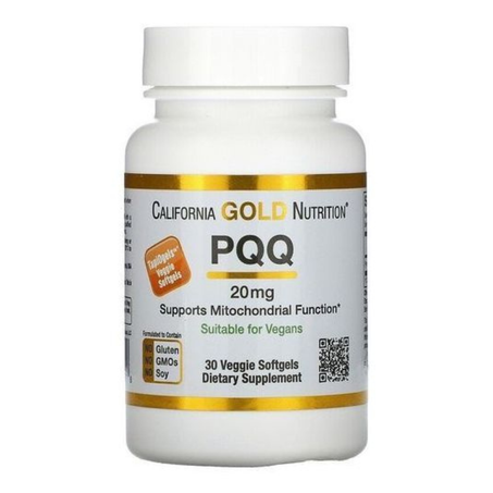 California Gold Nutrition - PQQ 20 mg - 30 capsules végétariennes à enveloppe molle