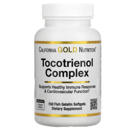 California Gold Nutrition - Complexe de tocotriénols - Vitamine E et tocotriénols mixtes - 150 capsules à enveloppe molle à base de gélatine de poisson